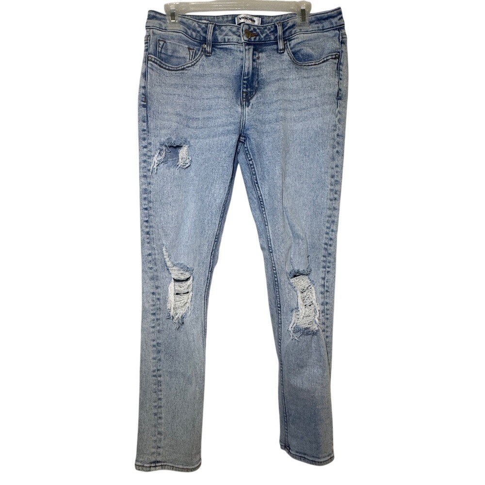 Vigoss The Thompson‎ Tomboy Distressed Denim Blue Jeans Size 29